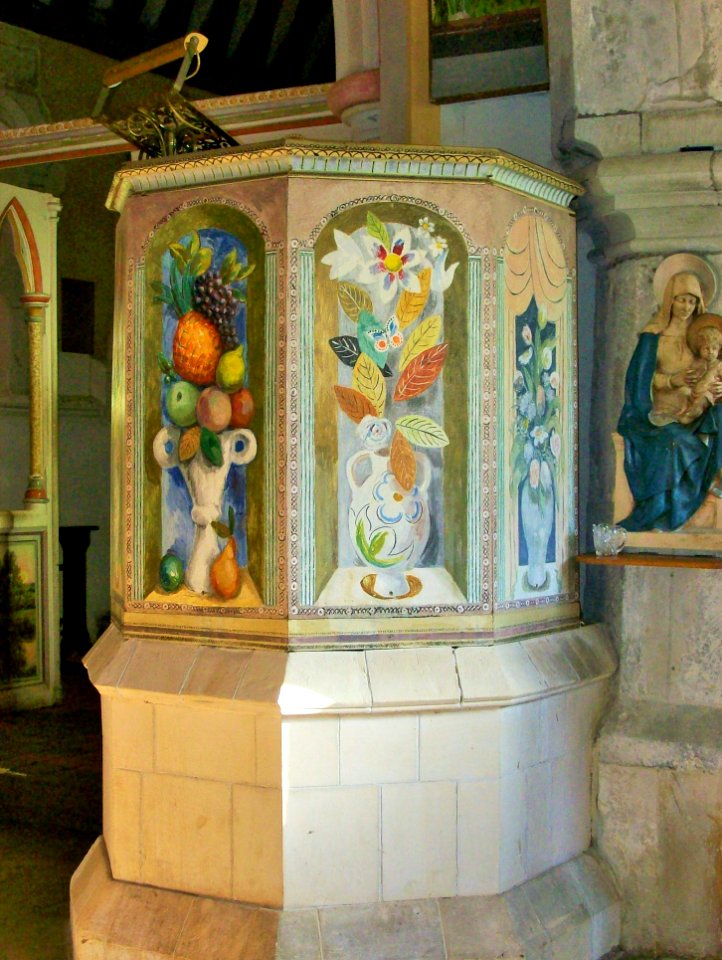 St Michael, Berwick, E Sussex, the pulpit