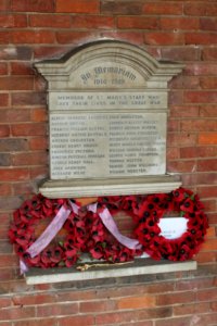 St Marys War Memorial Derby train station