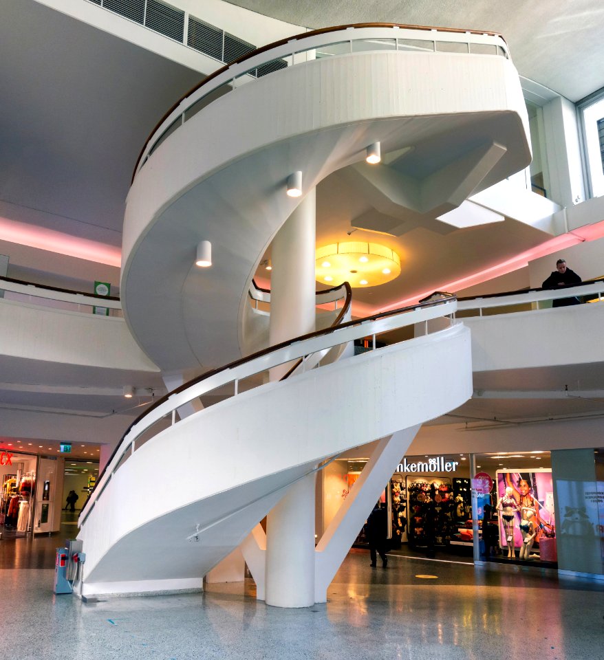 Spiral stairs in Frölunda Torg 2