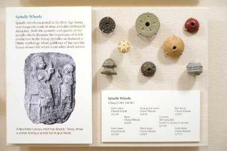 Spindle whorls, Amuq Valley, Amuq O, 900-550 BC, stone, bone, and ceramic - Oriental Institute Museum, University of Chicago - DSC07673