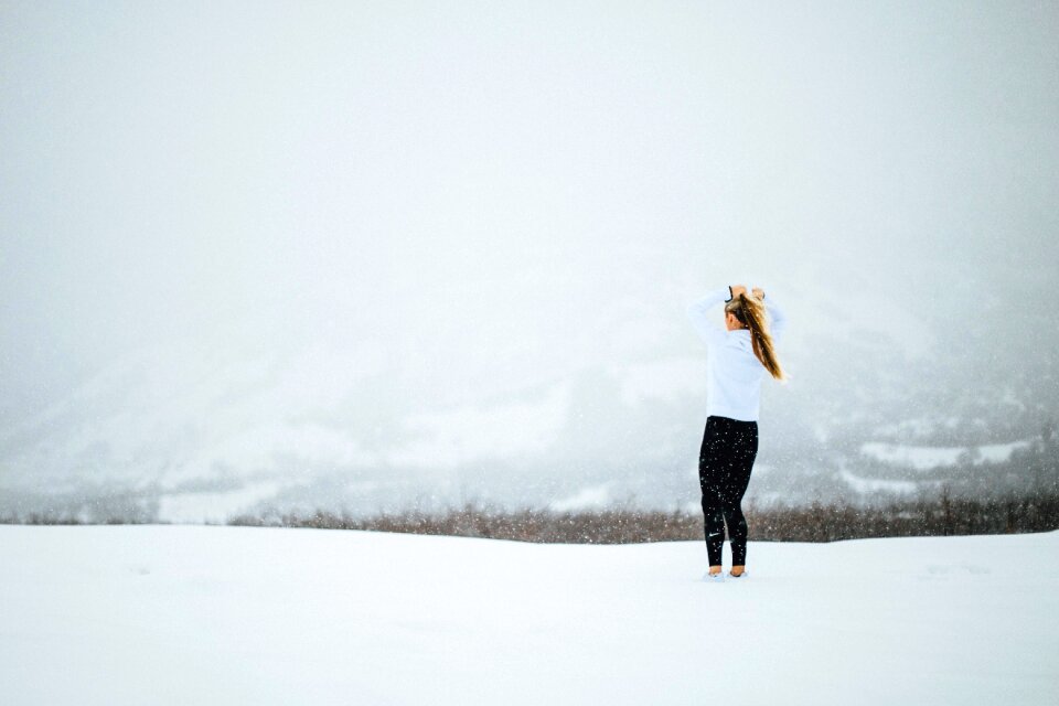 Winter landscape female