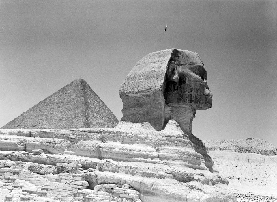 Sphinx en piramide van Gizeh, Bestanddeelnr 191-0112
