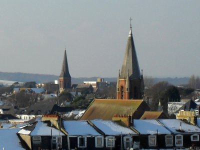 Spires of St Botolph's and Holy Trinity Churches, Worthing
