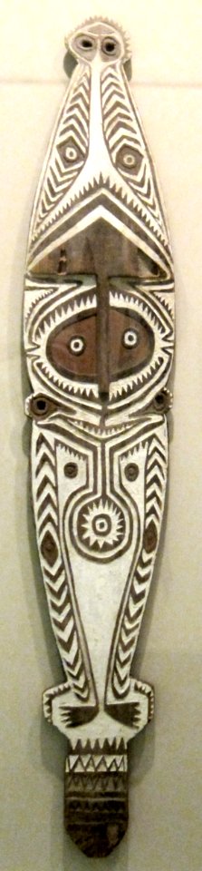 Spirit board (gopi), Papuan Gulf, Elema People, carved wood, pigment and lime, HAA