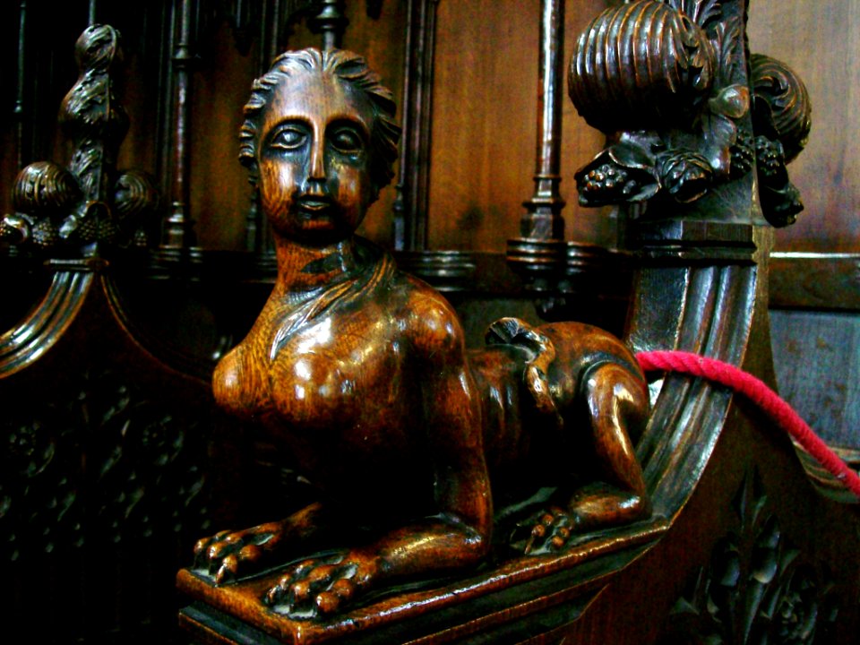 Sphinx- choir stalls, Beverley