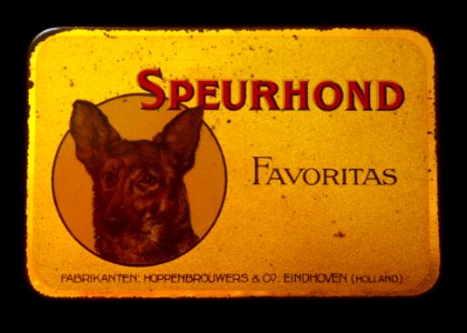 Speurhond Favoritas sigaren blikje met gouden rand, foto 1