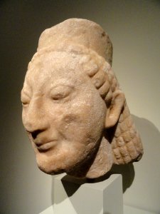 Sphinx Head, 600-500 BC, Greek, marble - Cleveland Museum of Art - DSC08186 photo