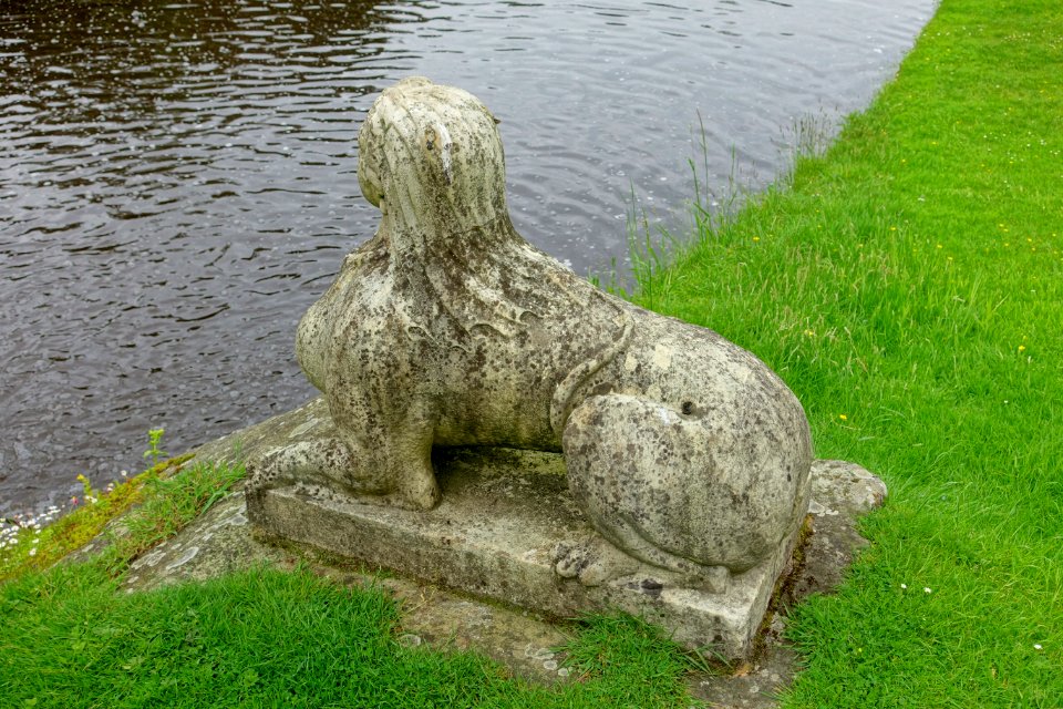 Sphinx, origin unknown, limestone - Studley Royal Park - North Yorkshire, England - DSC00841