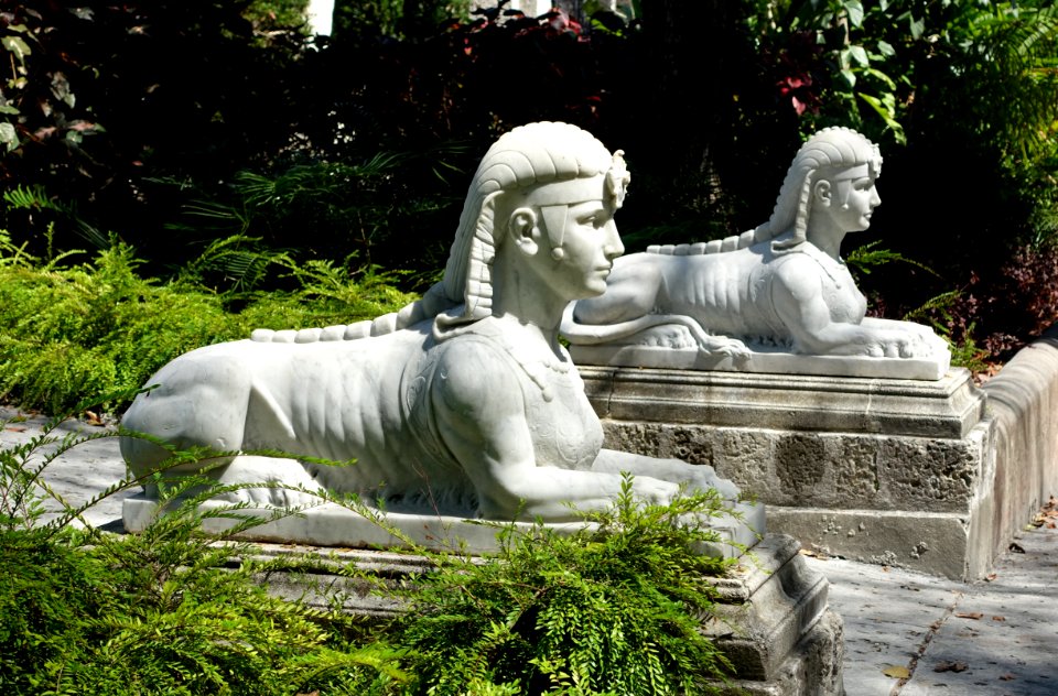 Sphinxes - Vizcaya Museum and Gardens - Miami, Florida - DSC08716