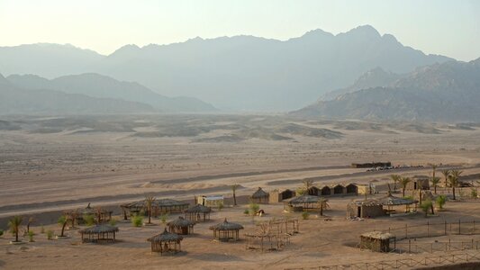 Tents mountains desert