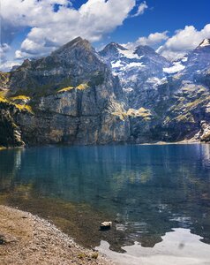 Mountains lake oeschinen kandersteg photo