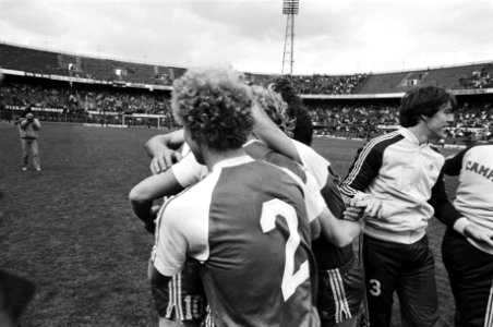 Sport, Feyenoord tegen AZ67 1-5, AZ-kampioen, vreugde bij AZ, Bestanddeelnr 931-4665
