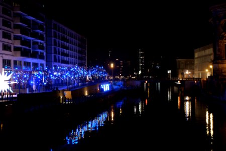 Spree from Friedrichsbrücke at night 2021-01-17 03