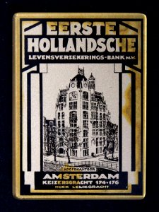 Spiegeltje van de Eerste Hollandsche levensverzekerings-bank NV, Amsterdam, Keizersgracht 174-176, foto1