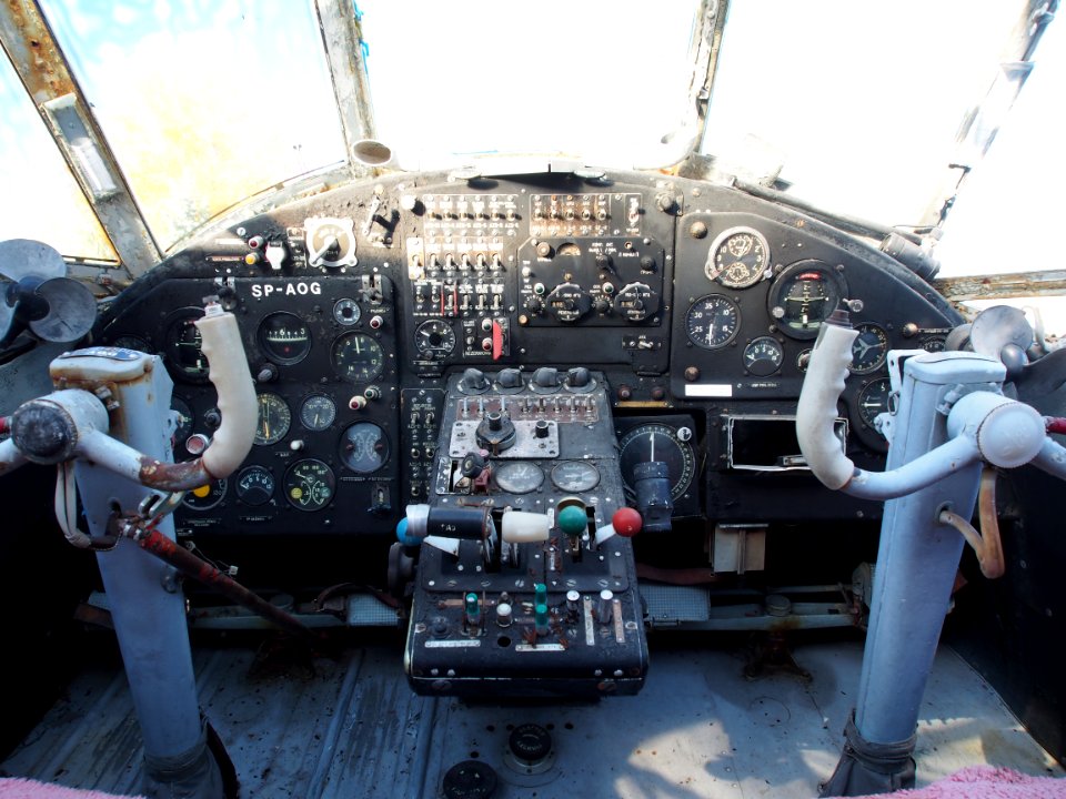 SP-AOG (aircraft) Antonov AN-2 cockpit, Internationales Luftfahrtmuseum Manfred Pflumm pic