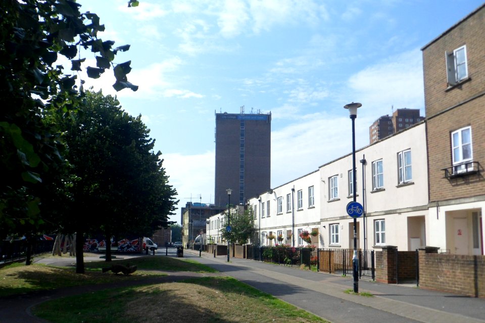 Southward view along St Peter's Street, Brighton (August 2013)