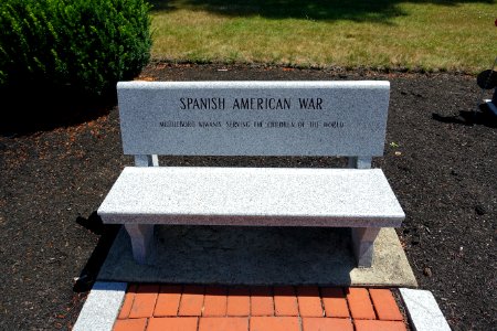 Spanish American War bench - Middleboro Veterans' Memorial Park - Middleborough, Massachusetts - DSC04014