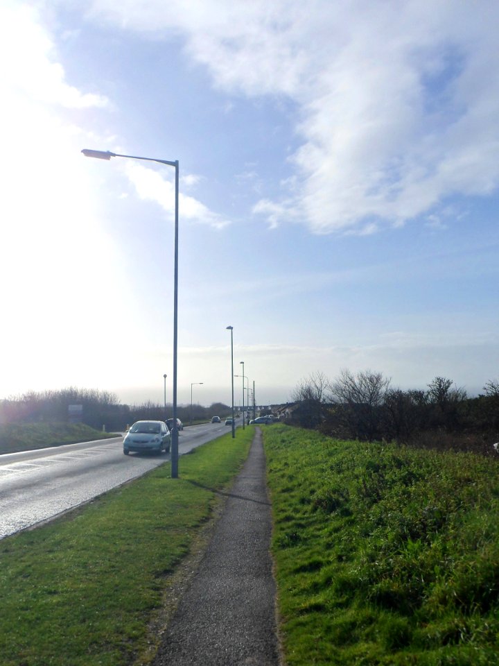 Southward view along Wilson Avenue, Whitehawk (December 2013)