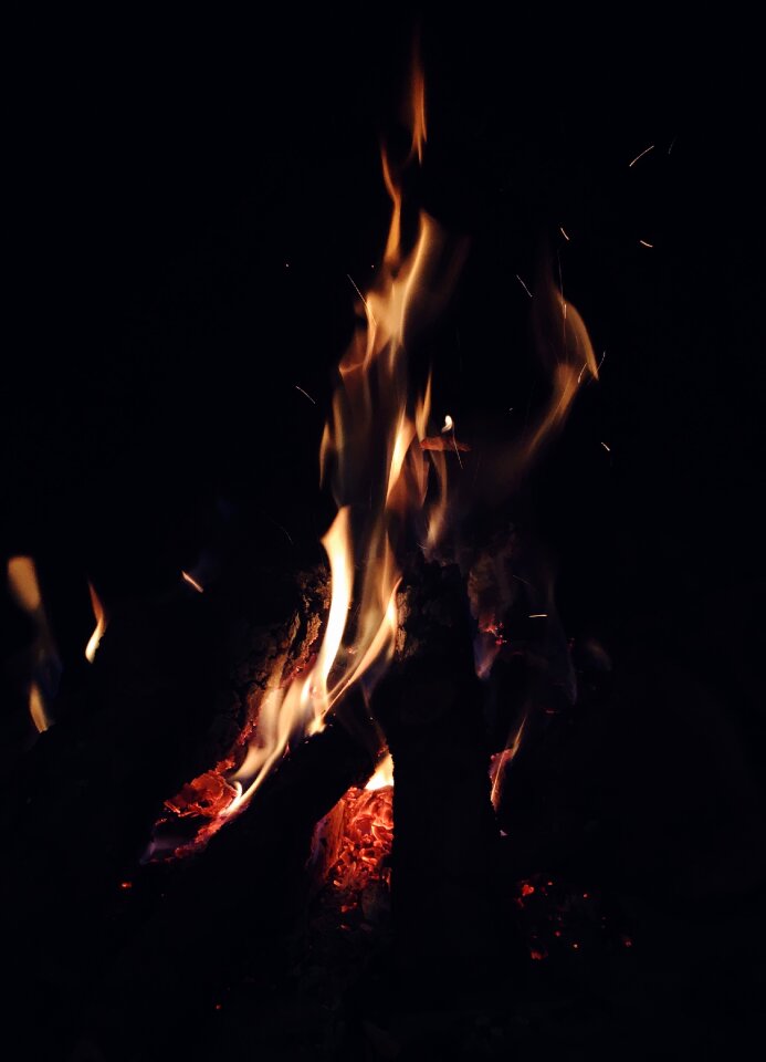 Campfire dark flame