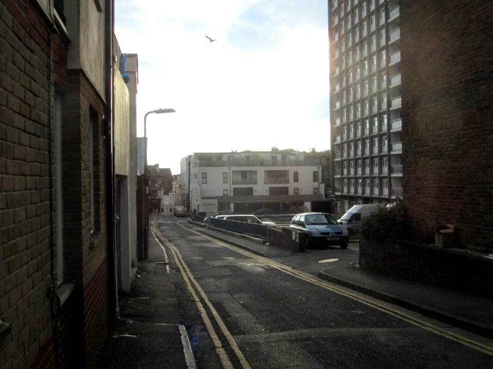 Southward view along Chapel Street, Kemptown, Brighton (December 2016)