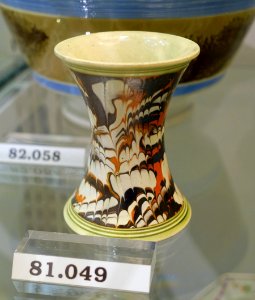 Spill vase, Staffordshire, England, 1790-1810, dipped ware (pearlware, slip), HD 81.049 - Flynt Center of Early New England Life - Deerfield, Massachusetts - DSC04644