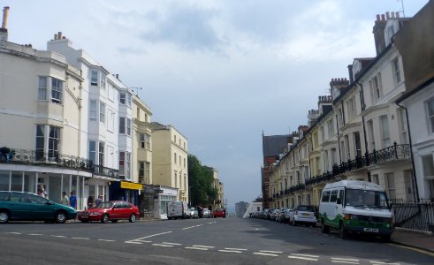 Southward view along Powis Road, Montpelier, Brighton (July 2014) photo