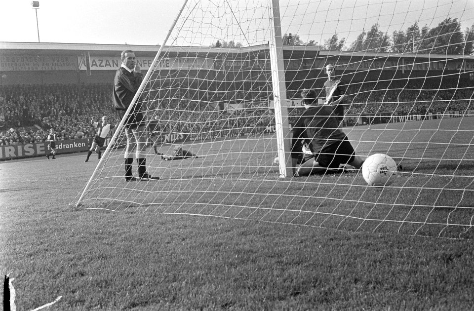 Sparta-Feijenoord 0-1 Romeijn scoort, keeper Van Beveren is geslagen, Bestanddeelnr 921-7808