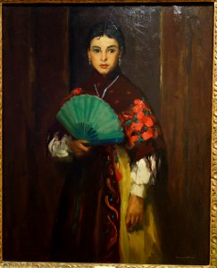 Spanish Girl of Segovia by Robert Henri, 1912, oil on canvas - New Britain Museum of American Art - DSC09622 photo