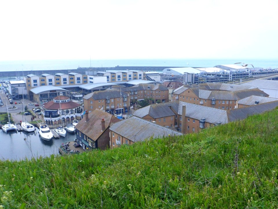 Southwestward view across Brighton Marina (May 2013)