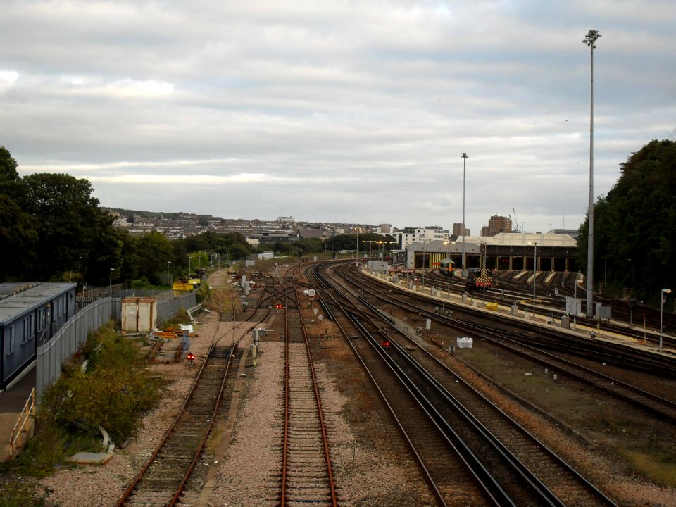Southward view of Brighton Main Line from Dyke Road Drive, Brighton (September 2010) (2)