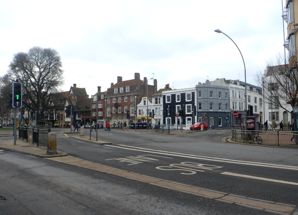 Southward view across Marlborough Place, Brighton (January 2015)
