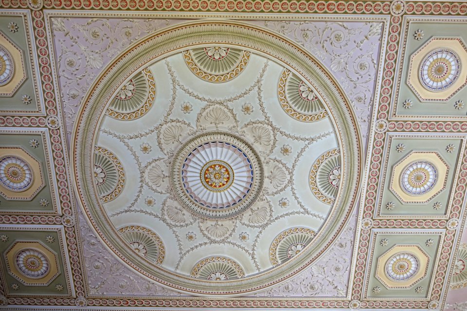 Spanish Library ceiling - Harewood House - West Yorkshire, England - DSC01843