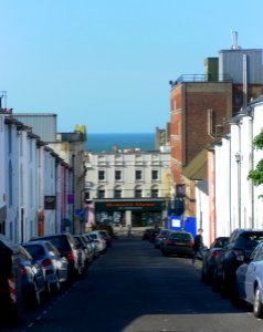 Southward view along Spring Street, Brighton (June 2013)