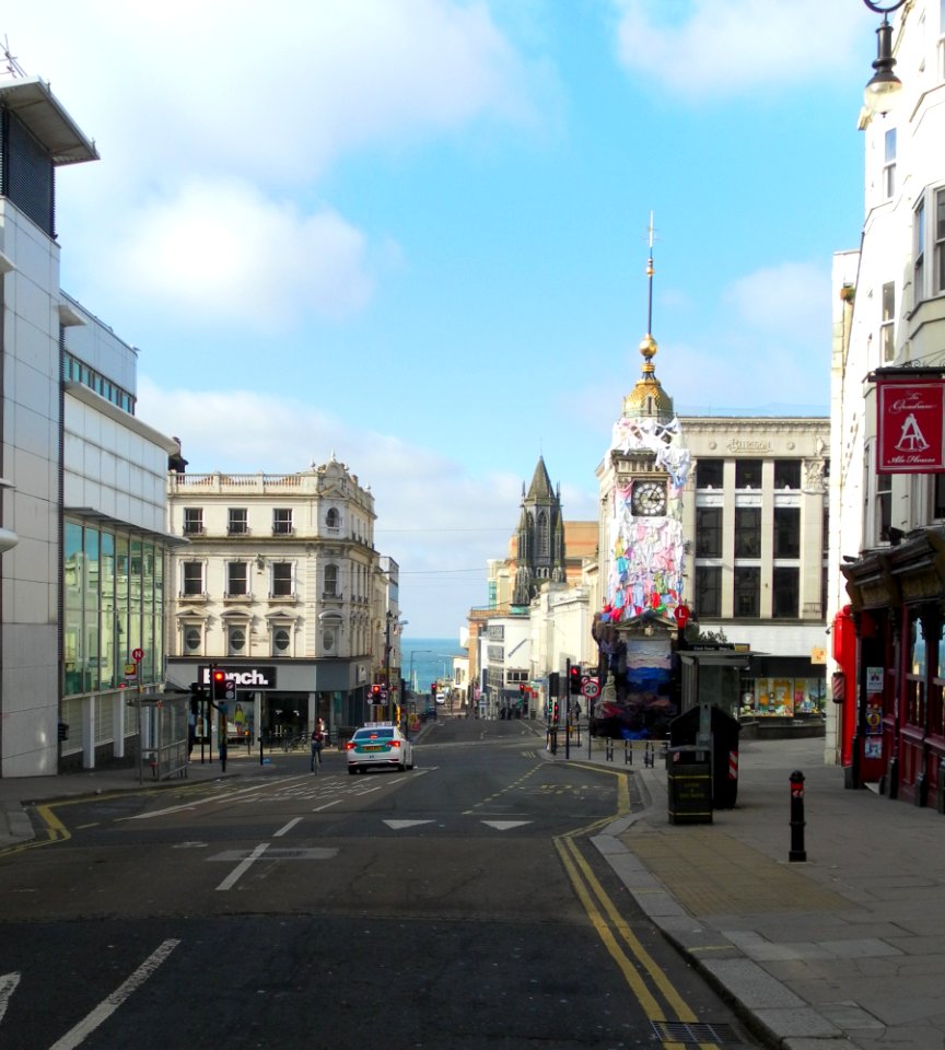 Southward view along Queens Road, Brighton (May 2013) (2)