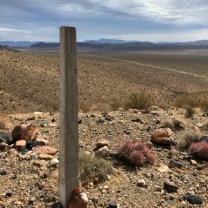 Spanish Trail Marker Looks Over the Countryside of Inyo County, California photo