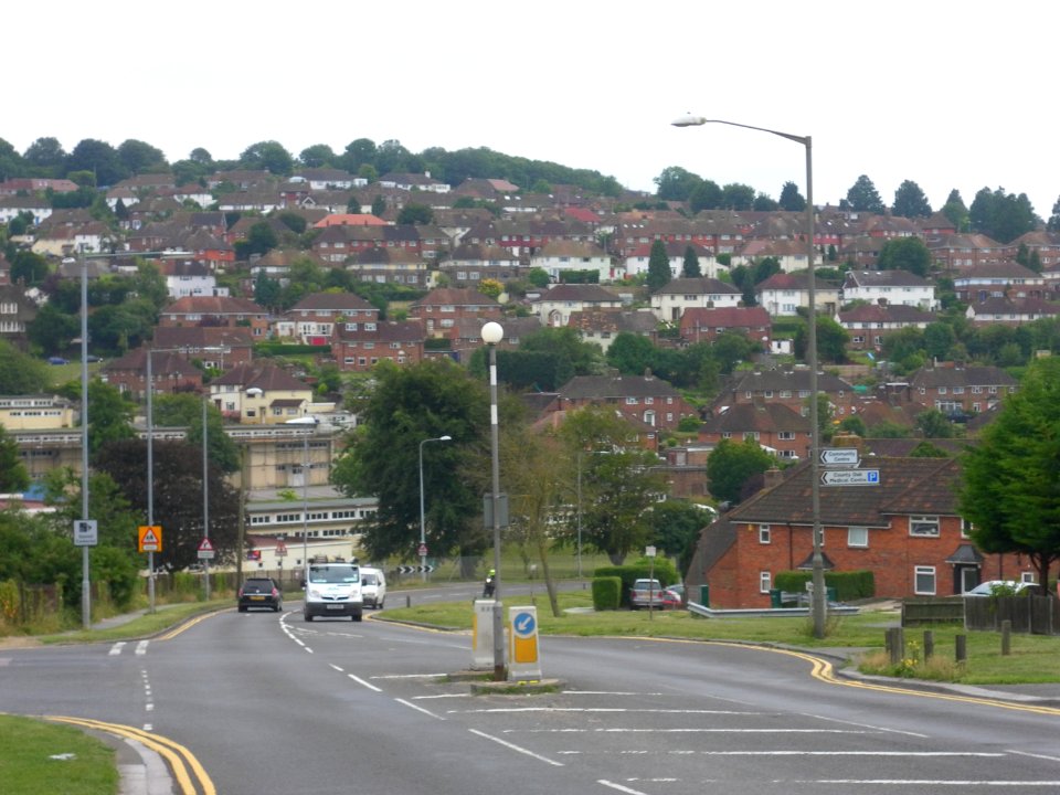 Southward view along Carden Avenue, Hollingbury (August 2013) (2)