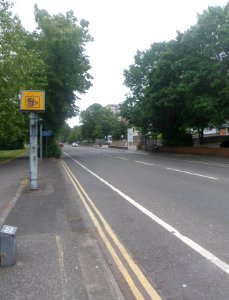 Southward view along Preston Road from Nestor Court Bus Stop, Preston Park, Brighton (June 2020) (1)