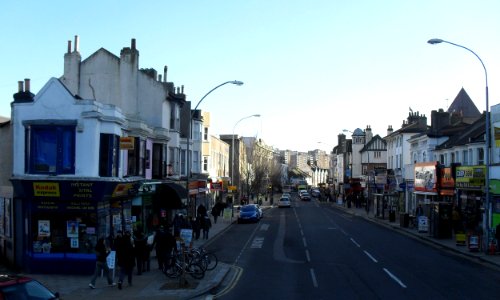 Southward view along London Road, Brighton (January 2010) (1)
