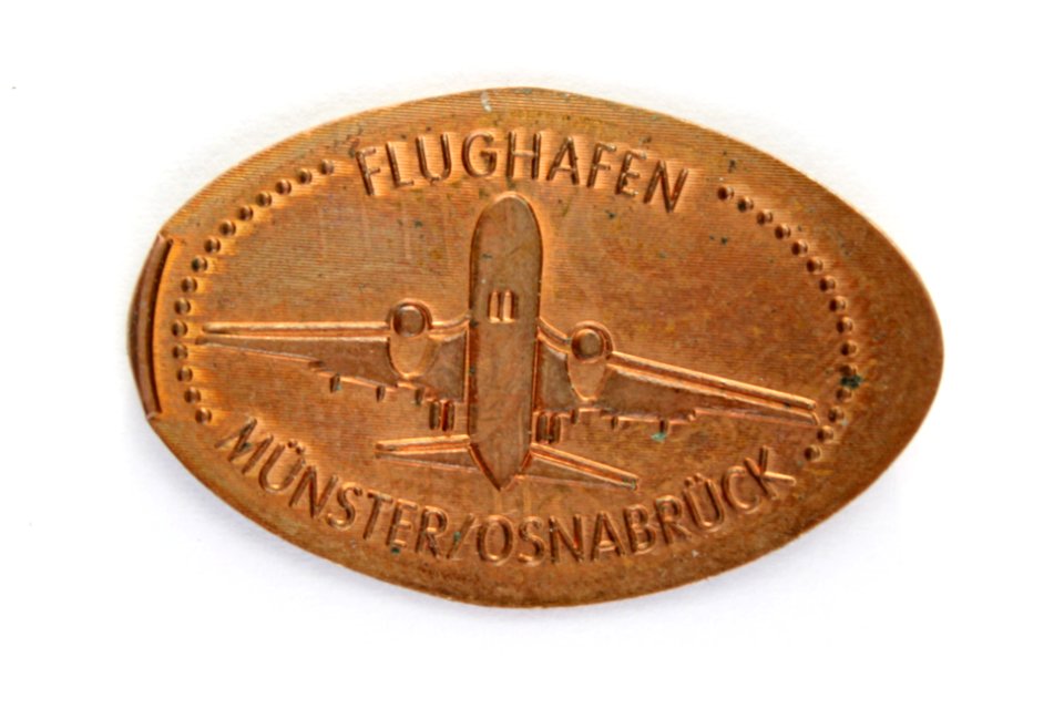 Souvenirmünze FMO Flugzeug