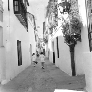 Spanje, Cordoba, straatje in Barrio de la Juderia, Bestanddeelnr 918-0094