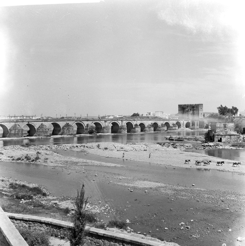 Spanje, Cordoba, Puente Romano (oude Romeinse brug), Bestanddeelnr 918-0100