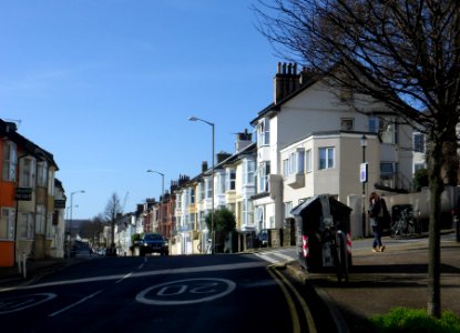 Southwestward view along Upper Lewes Road, Brighton (February 2014) (2) photo