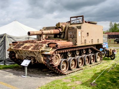 SP M44 houwitser 155mm at the Gunfire Museum Brasschaat pic1