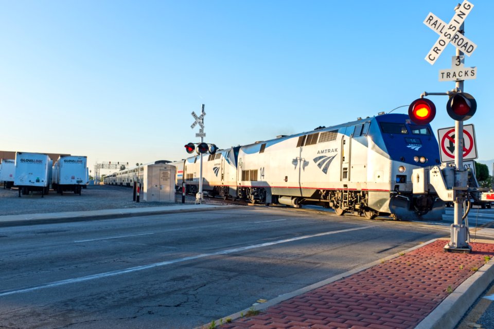 Southwest Chief Eastbound passing Santa Fe Springs California