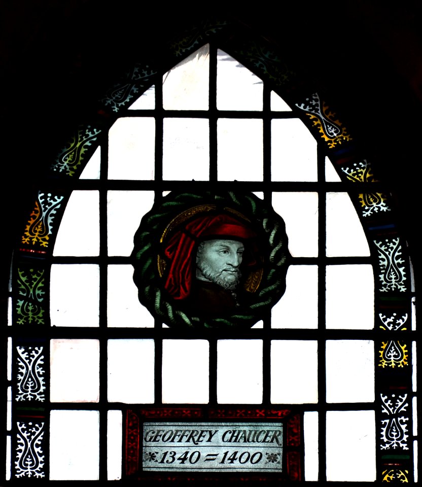 Southwark Cathedral stained glass windows 01082013 15 G Chaucer