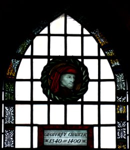 Southwark Cathedral stained glass windows 01082013 15 G Chaucer