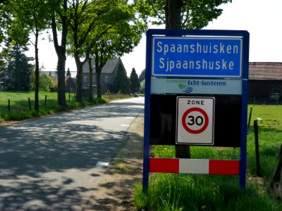 Spaanshuisken entreebord