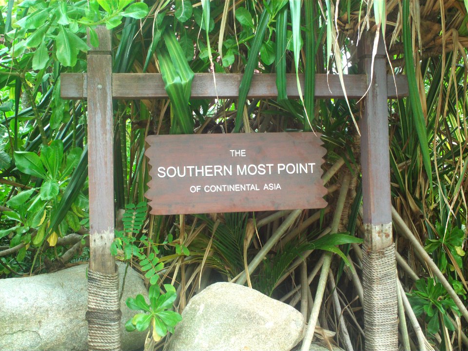 Southern most point of continental asia