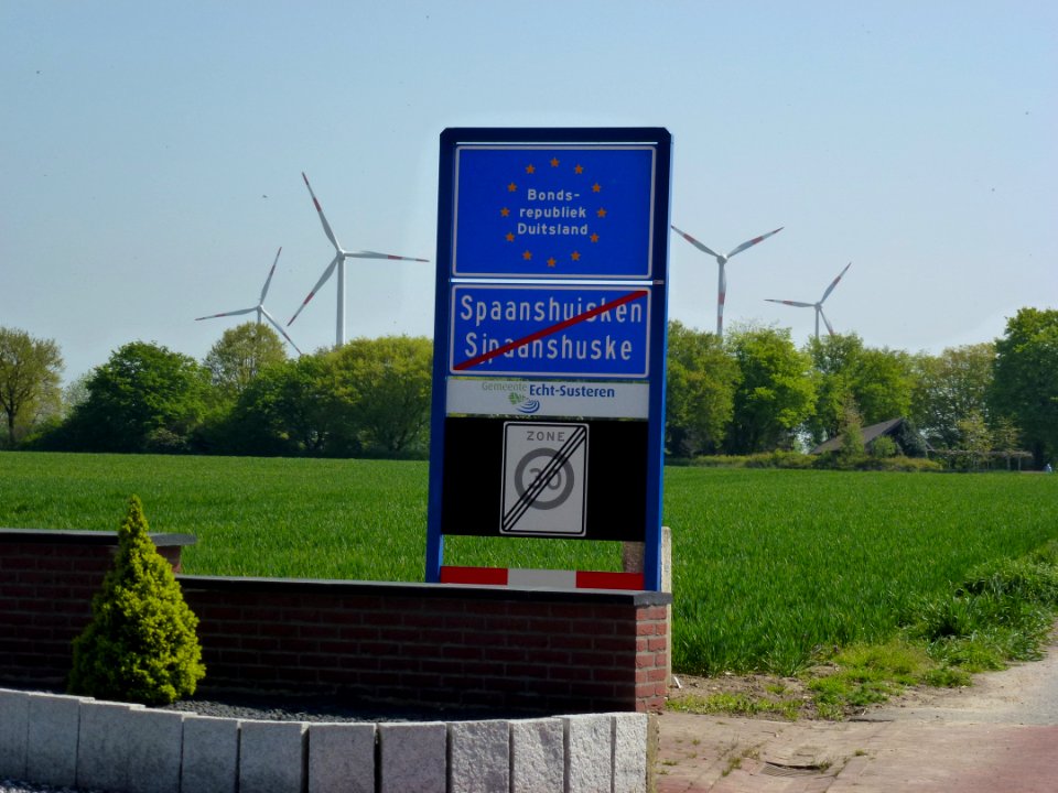 Spaanshuisken grensplaat