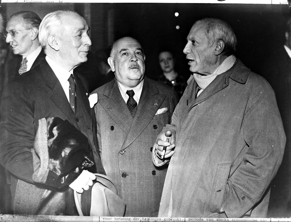 Spaanse Republikeinse delegatie op de Uno waaronder Picasso, Bestanddeelnr 901-9684